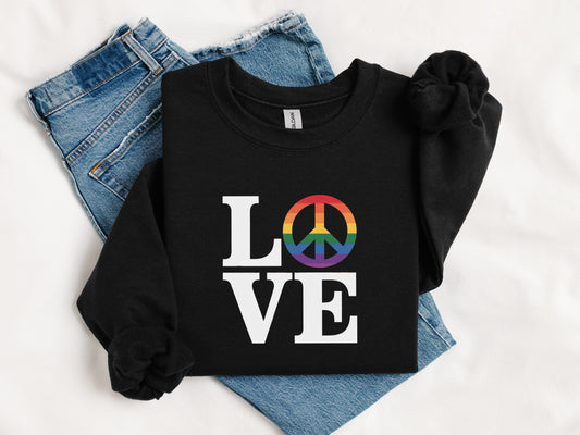 LOVE Peace Sign Sweatshirt