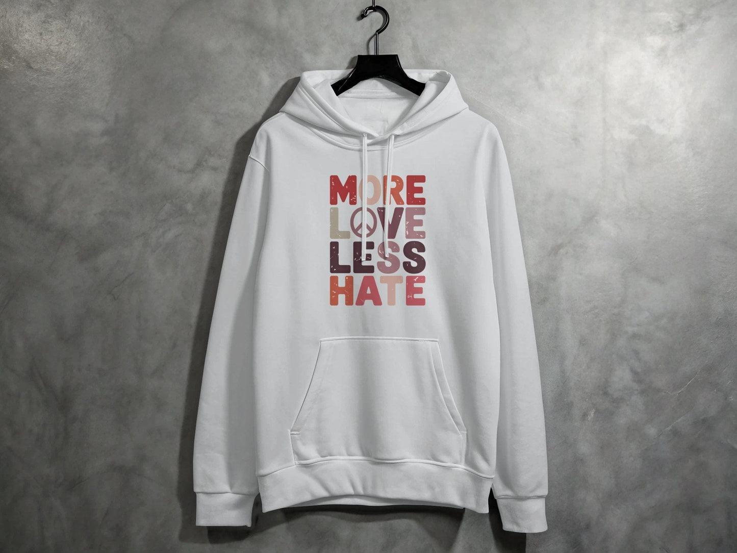 More Love Less Hate Hoodie S / Sport Grey