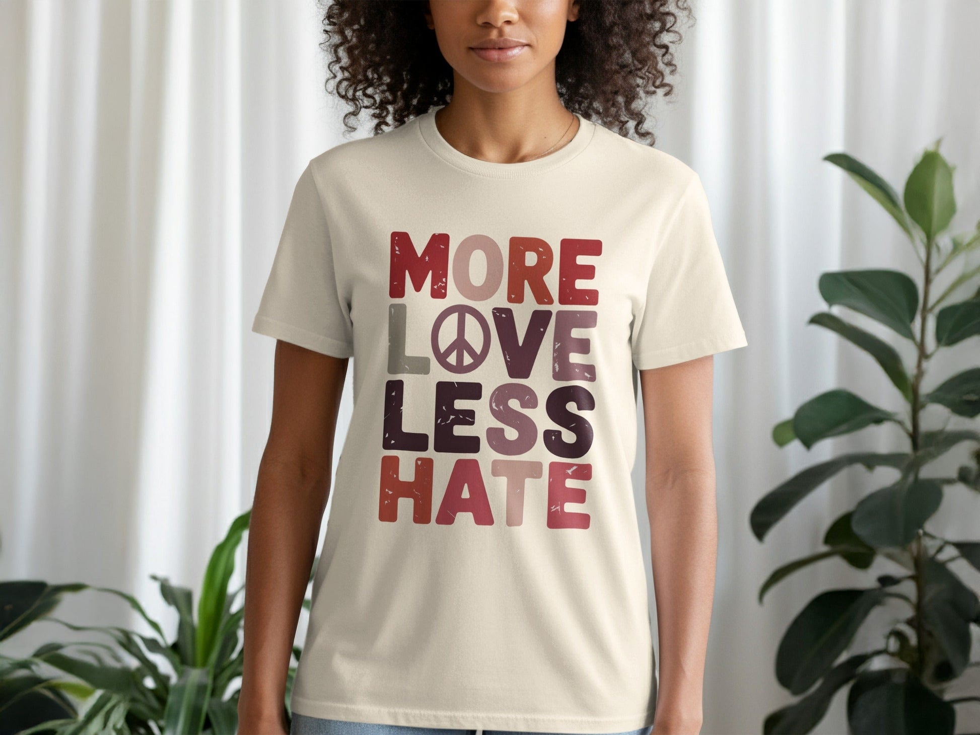 More Love Less Hate Tee XS / Natural