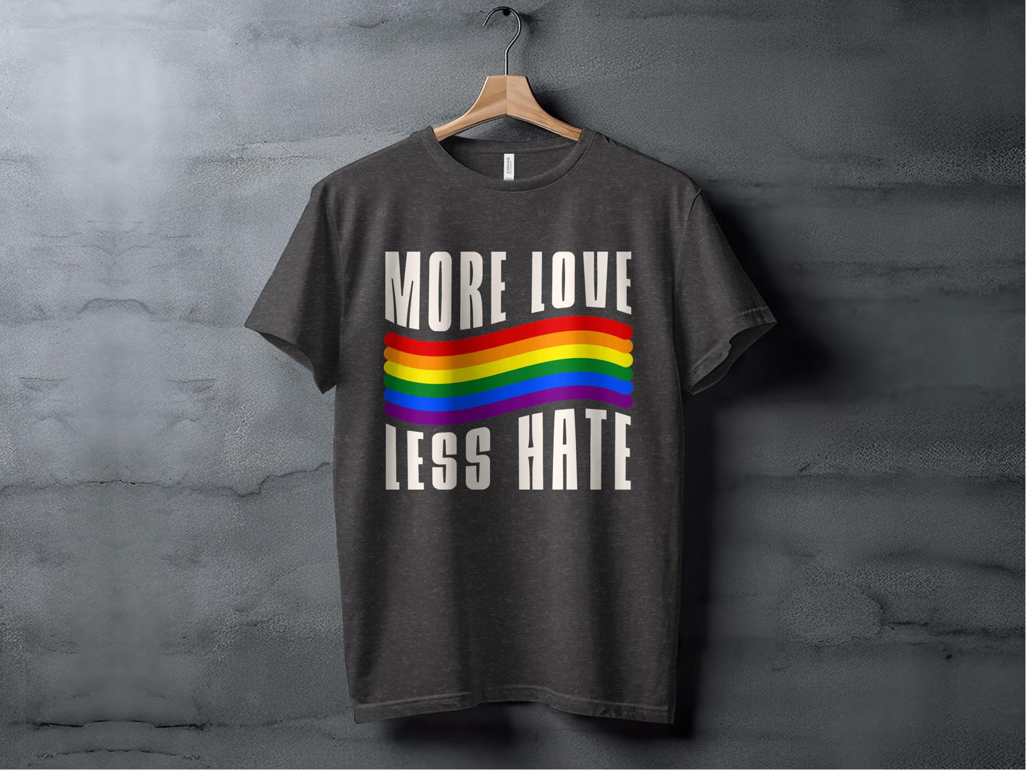 more love less hate XS / Dark Grey Heather