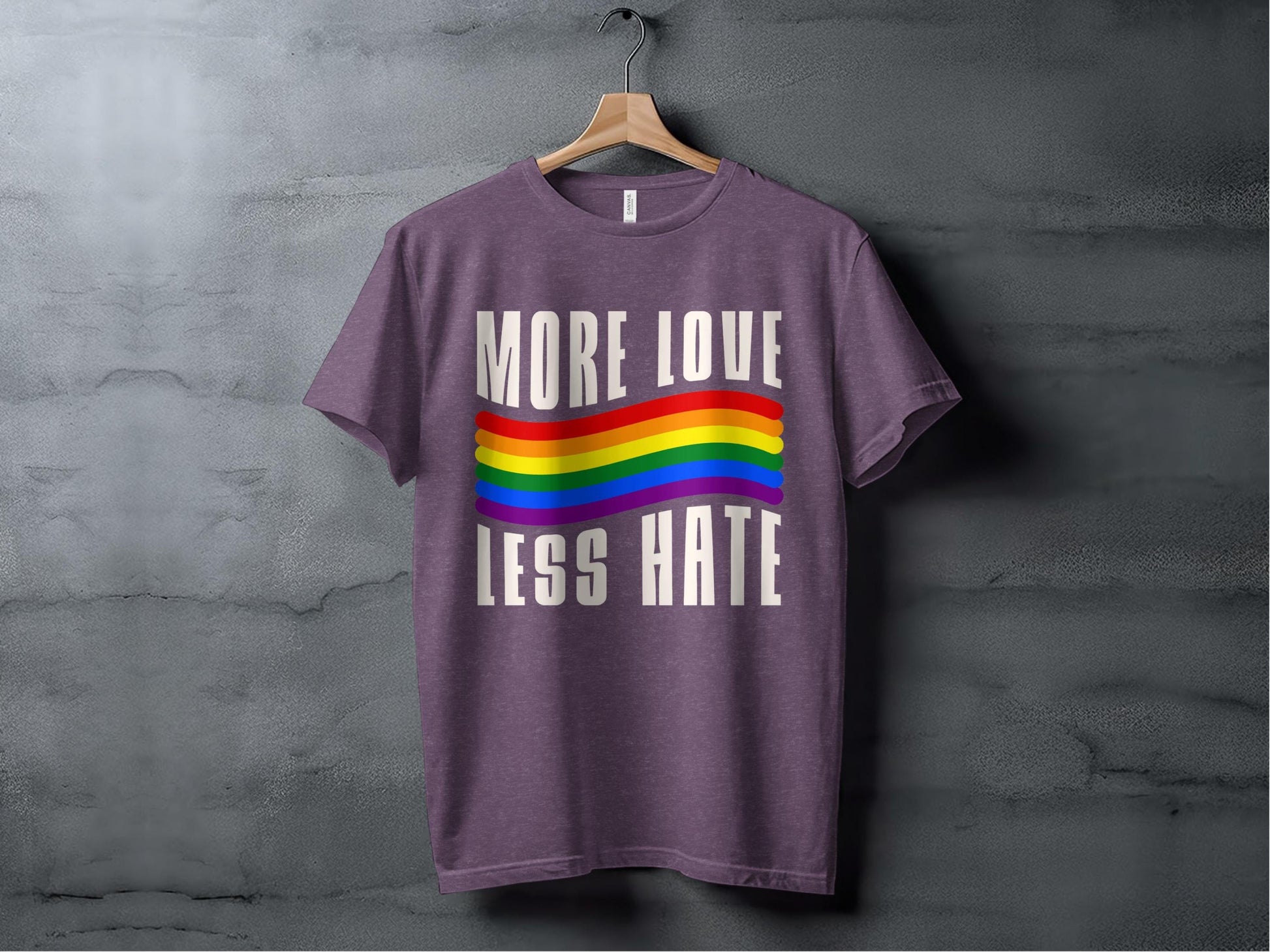 more love less hate XS / Heather Team Purple