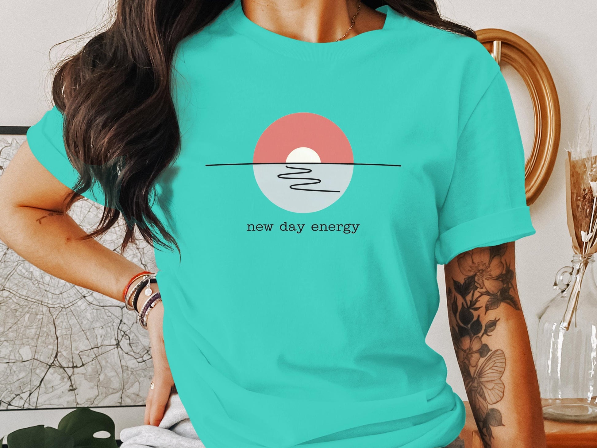 New Day Energy Tee XS / Teal