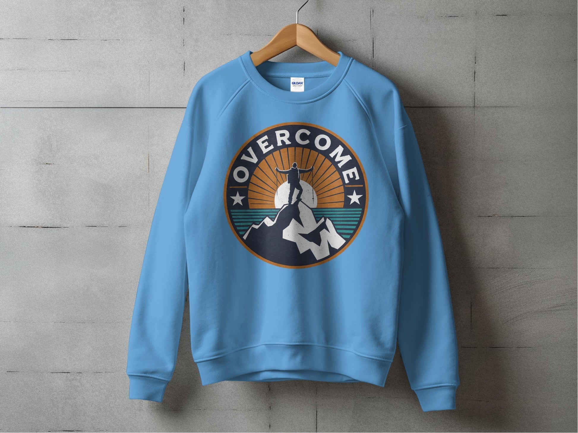 Overcome Mountain Top Sweatshirt S / Carolina Blue