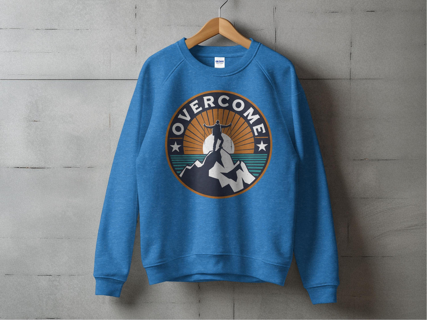 Overcome Mountain Top Sweatshirt S / Heather Deep Royal