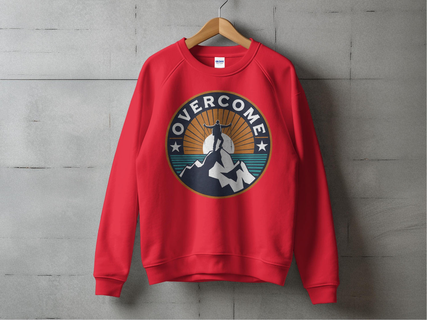 Overcome Mountain Top Sweatshirt S / Red