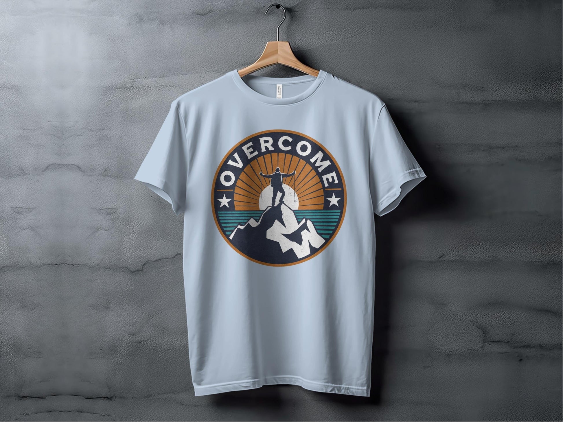 Overcome Mountain Top Tee XS / Light Blue