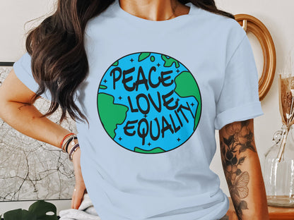 peace love equality XS / Light Blue