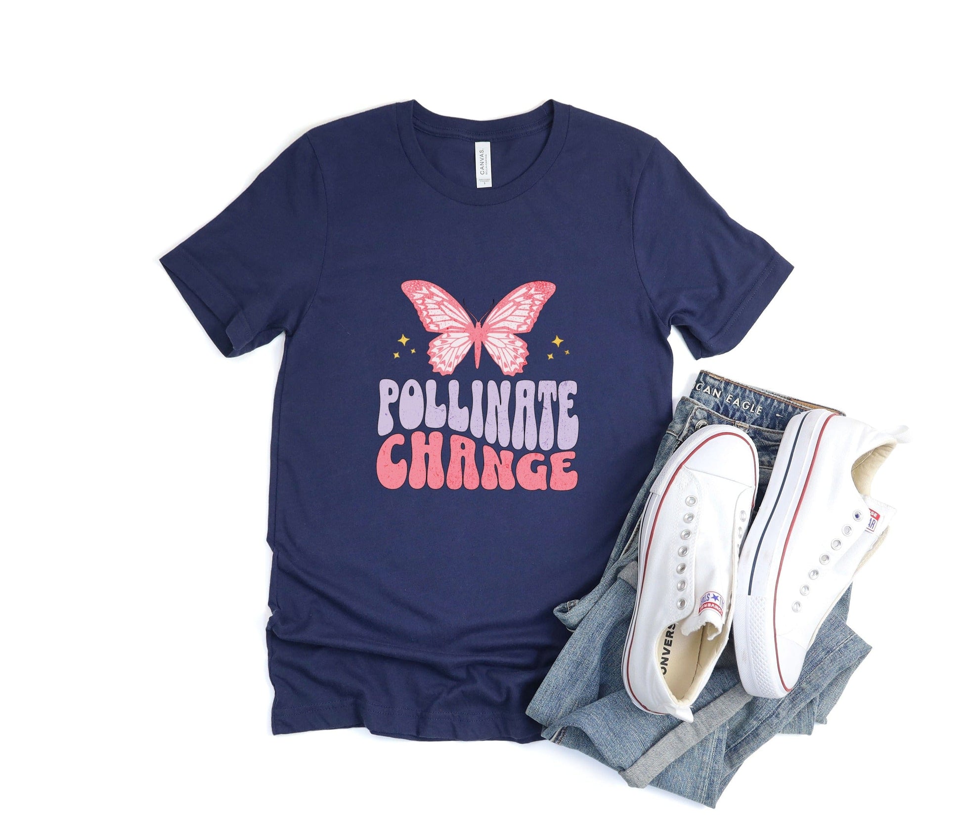 Pollinate Change Tee XS / Navy