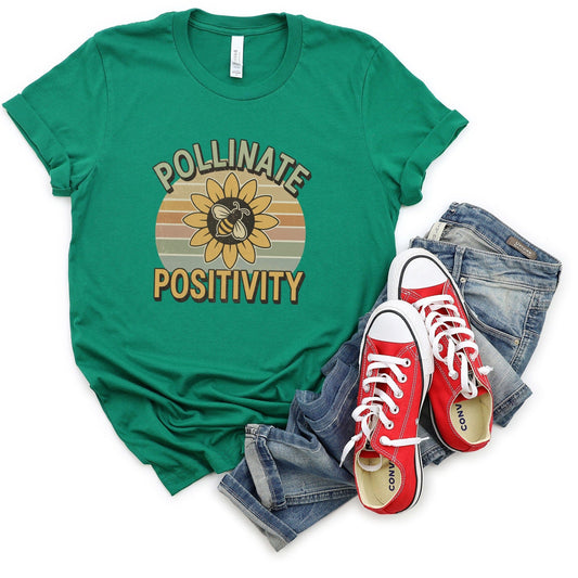Pollinate Positivity Tee XS / Heather Kelly