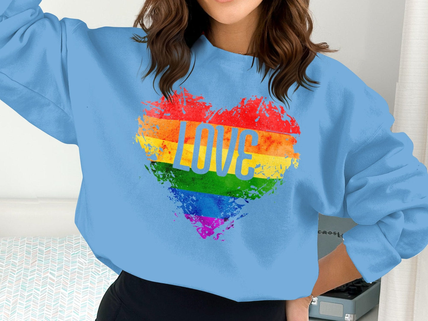 Rainbow Love Heart Sweatshirt