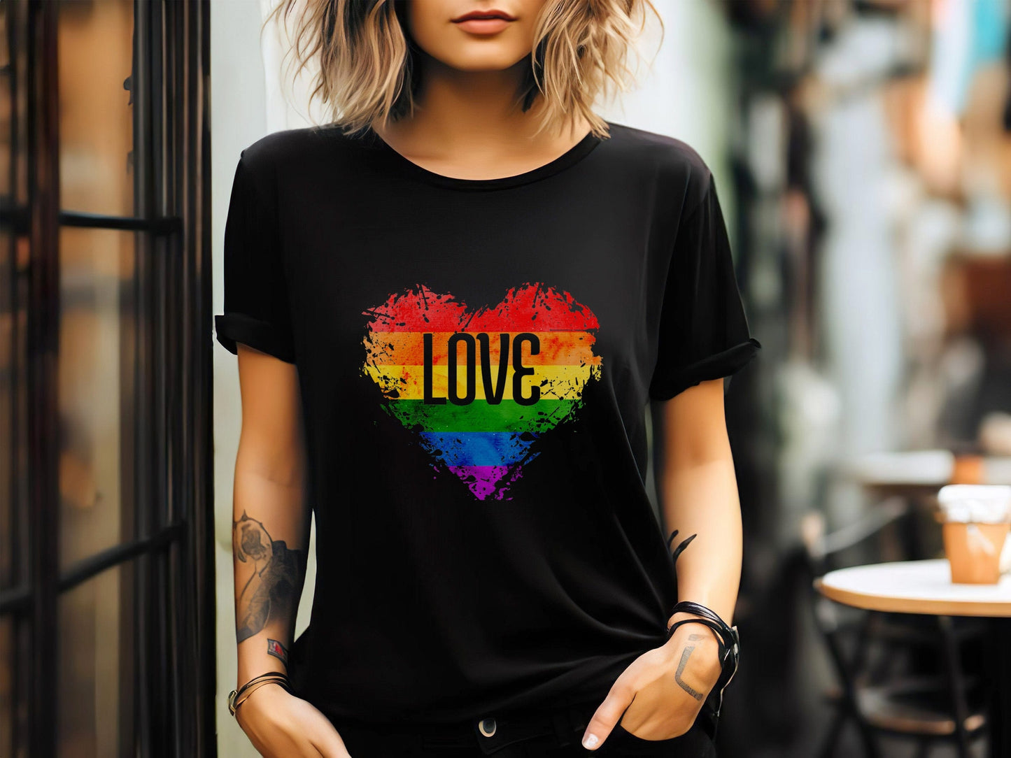 Rainbow Love Heart Tee