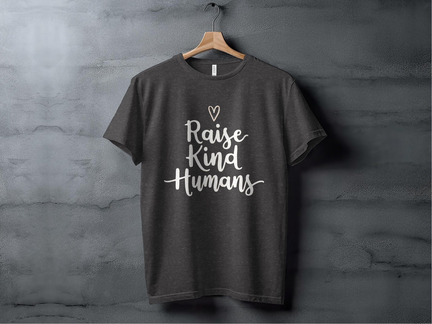 Raise Kind Humans Tee XS / Dark Grey Heather