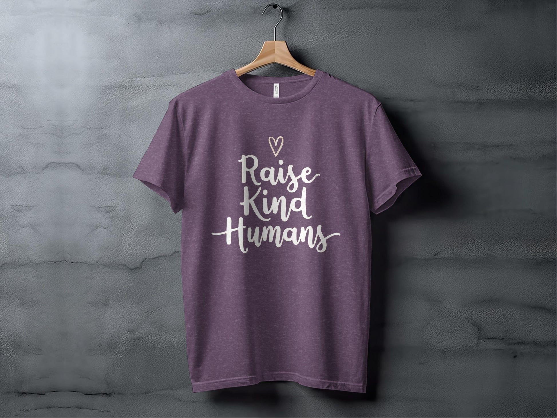 Raise Kind Humans Tee XS / Heather Team Purple