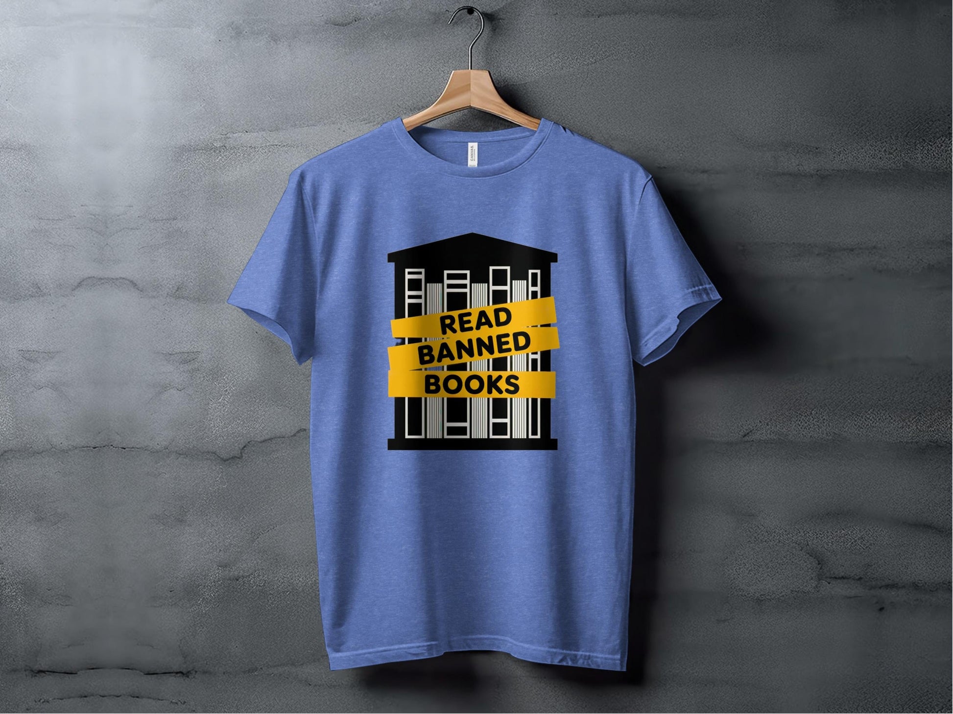 Read Banned Books Tee XS / Heather Columbia Blue