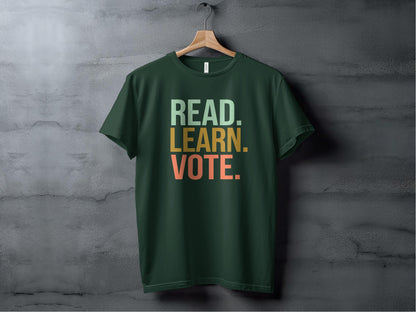 Read Learn Vote Tee XS / Forest