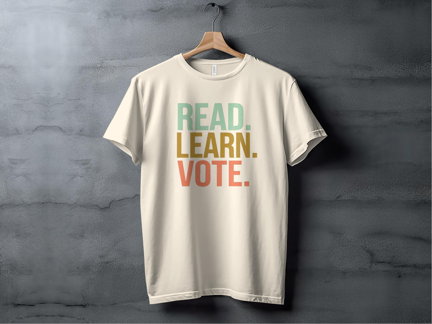 Read Learn Vote Tee XS / Natural
