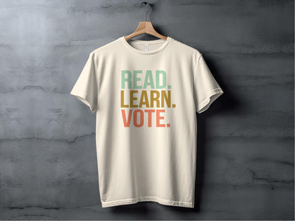 Read Learn Vote Tee XS / Natural