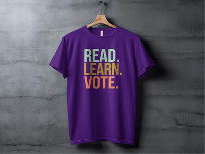 Read Learn Vote Tee XS / Team Purple