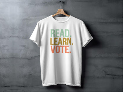 Read Learn Vote Tee XS / White