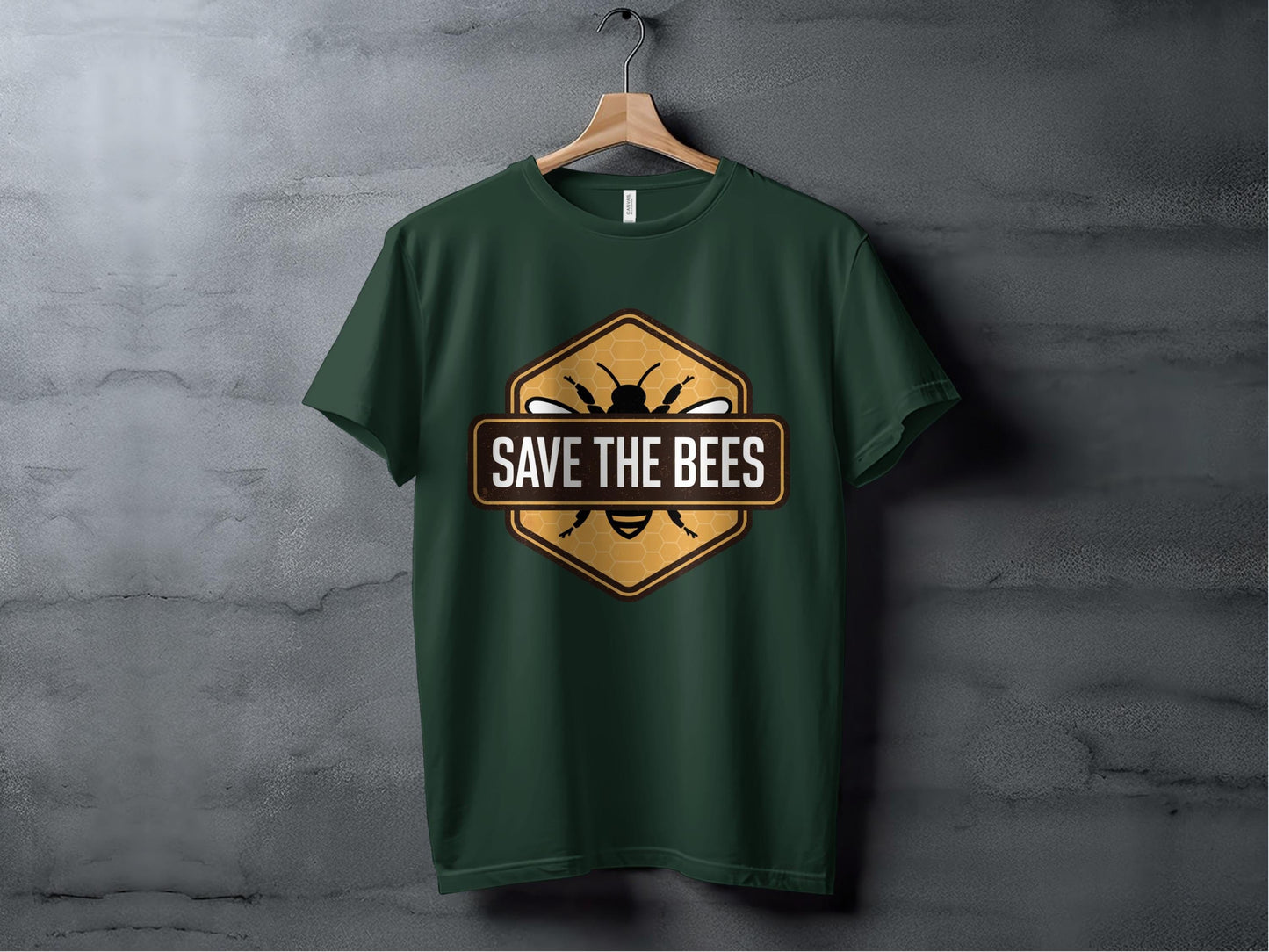 Save the Bees Badge Tee XS / Forest
