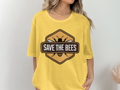Save the Bees Badge Tee XS / Yellow
