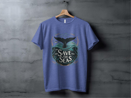 Save the Seas Tee XS / Heather True Royal