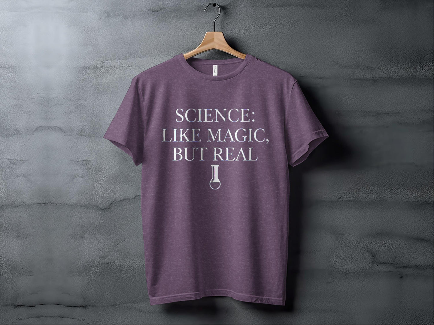 Science: Like Magic, But Real Tee XS / Heather Team Purple