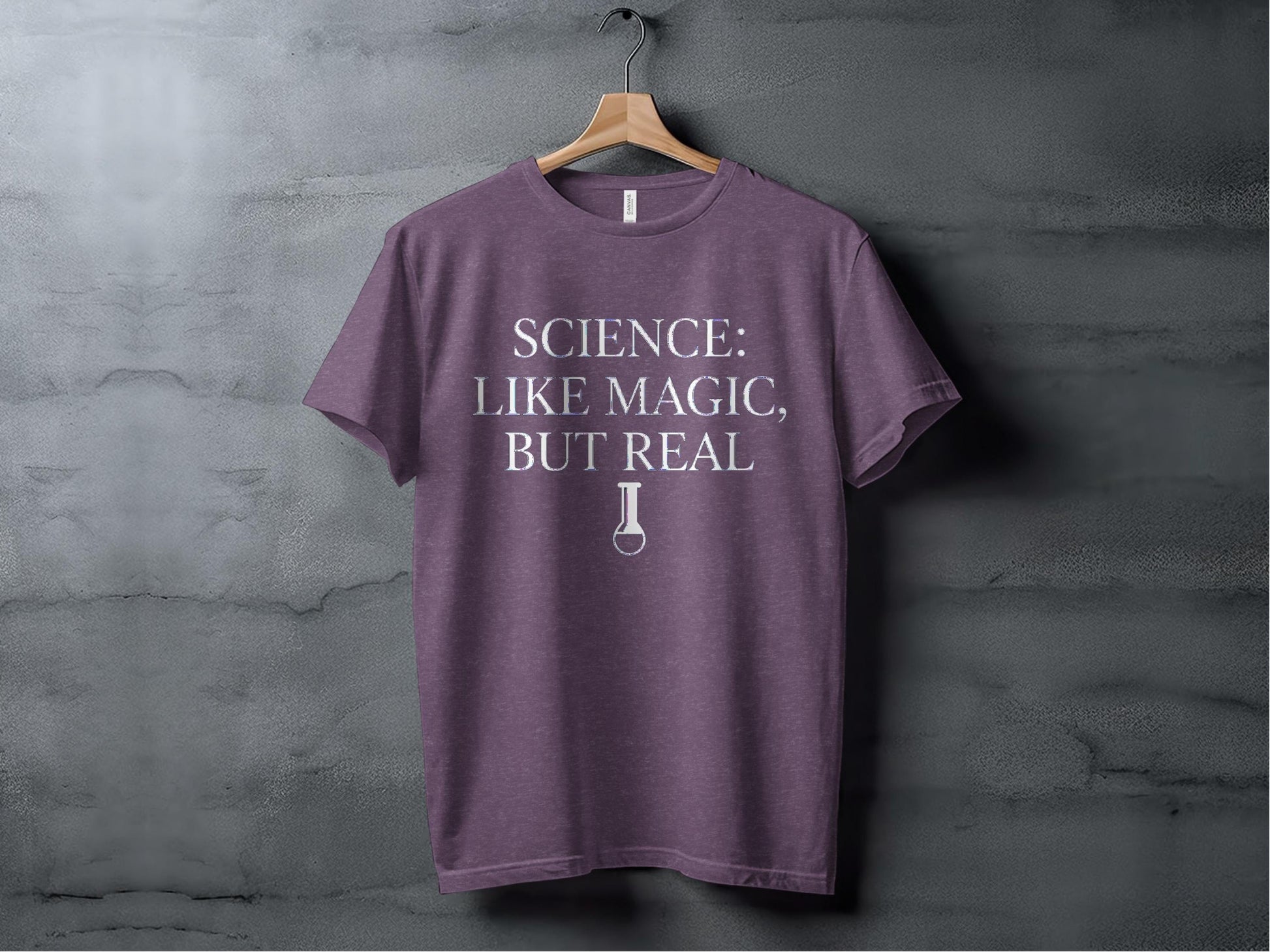 Science: Like Magic, But Real Tee XS / Heather Team Purple