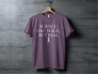Science: Like Magic, But Real Tee XS / Heather Team Purple