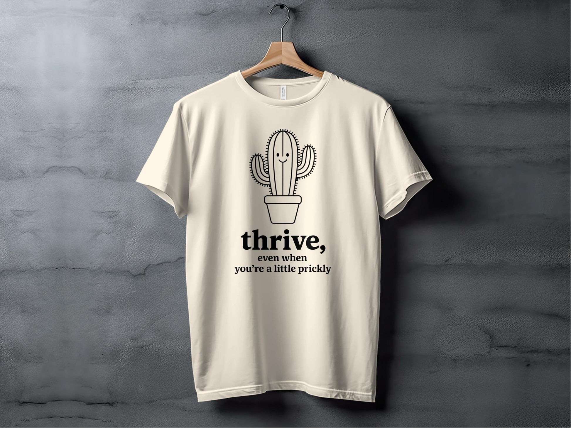 Thrive (Even When You’re a Little Prickly) Tee XS / Natural