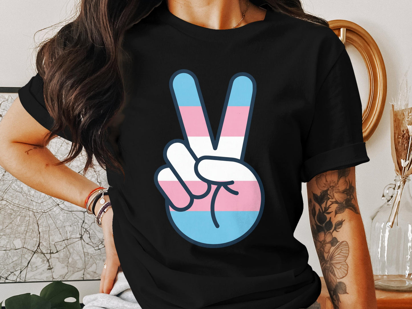 Transgender Peace Sign Tee