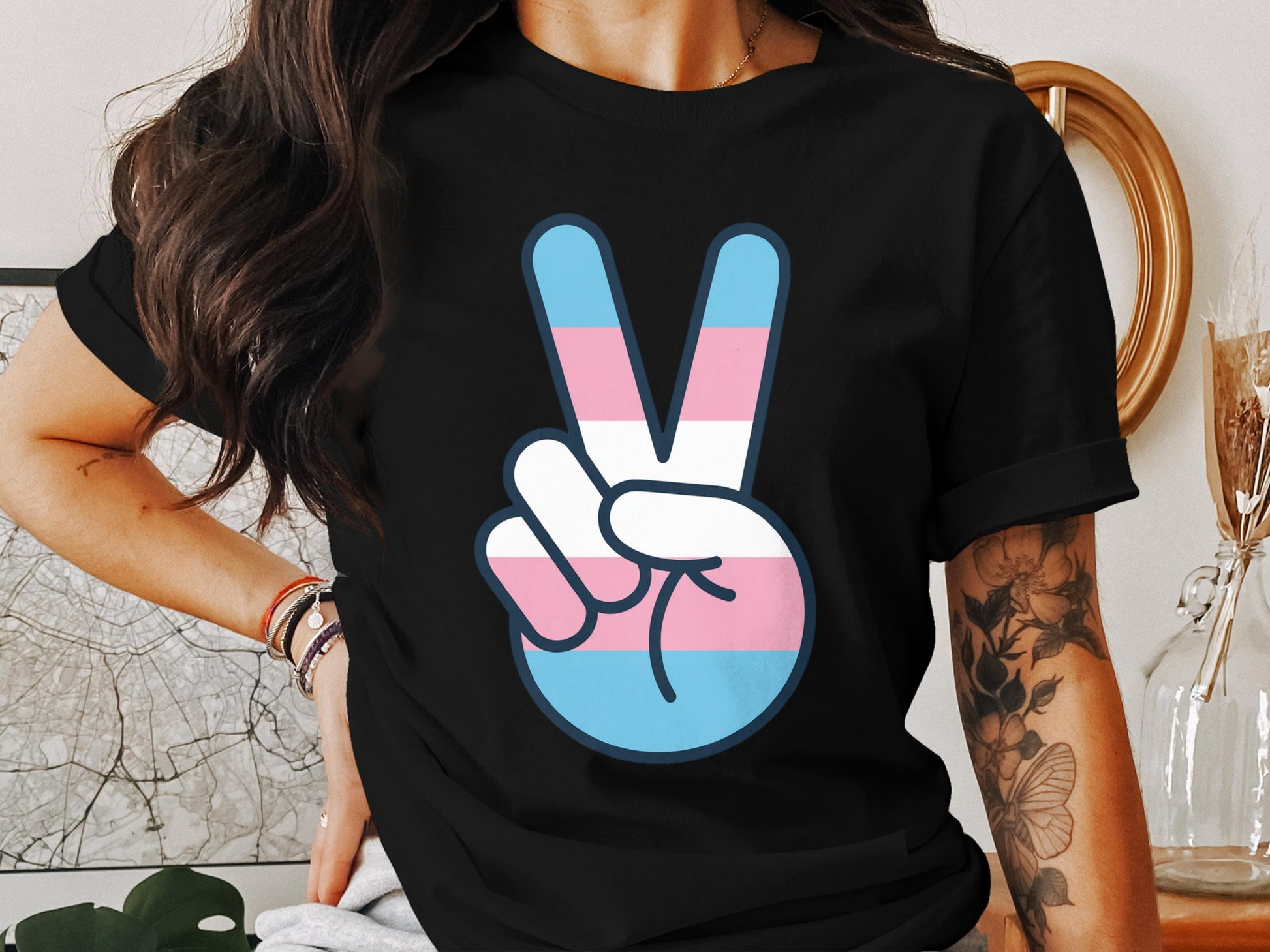 Transgender Peace Sign Tee