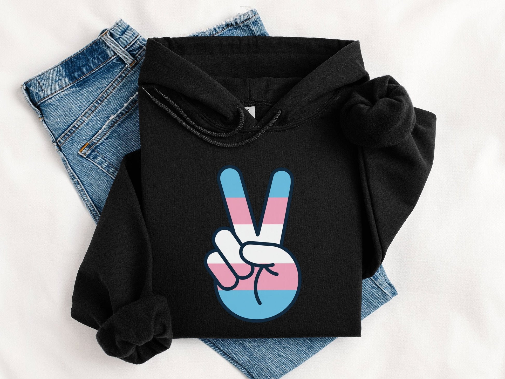 Transgender Peace Sign Hoodie