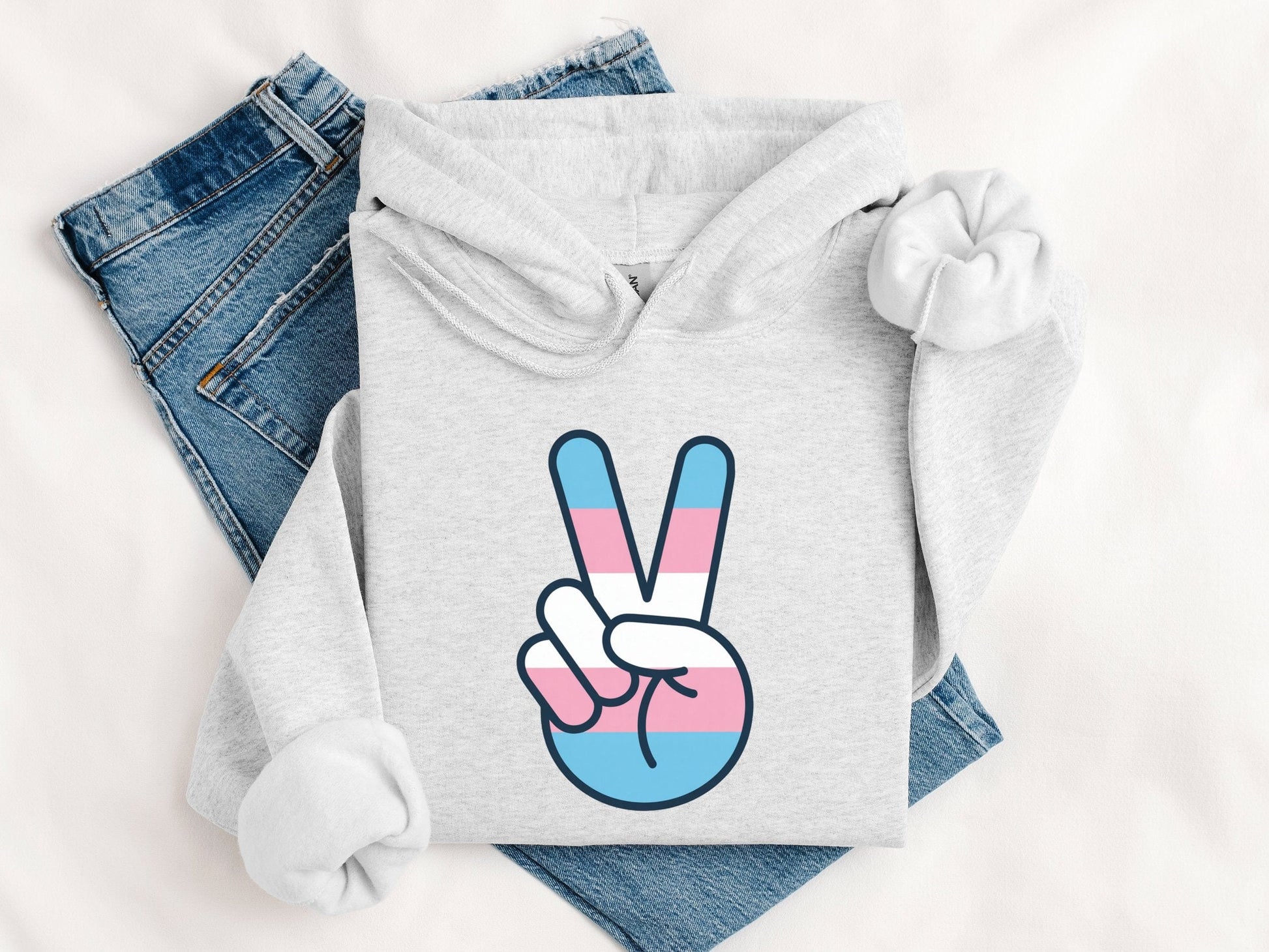 Transgender Peace Sign Hoodie