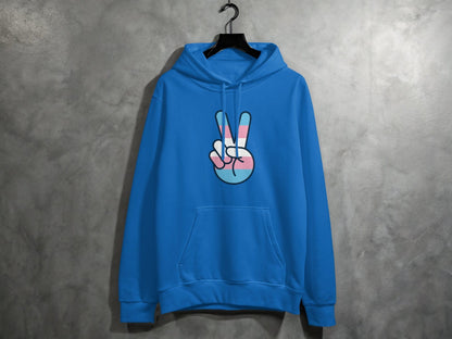 Transgender Peace Sign Hoodie S / Royal Blue