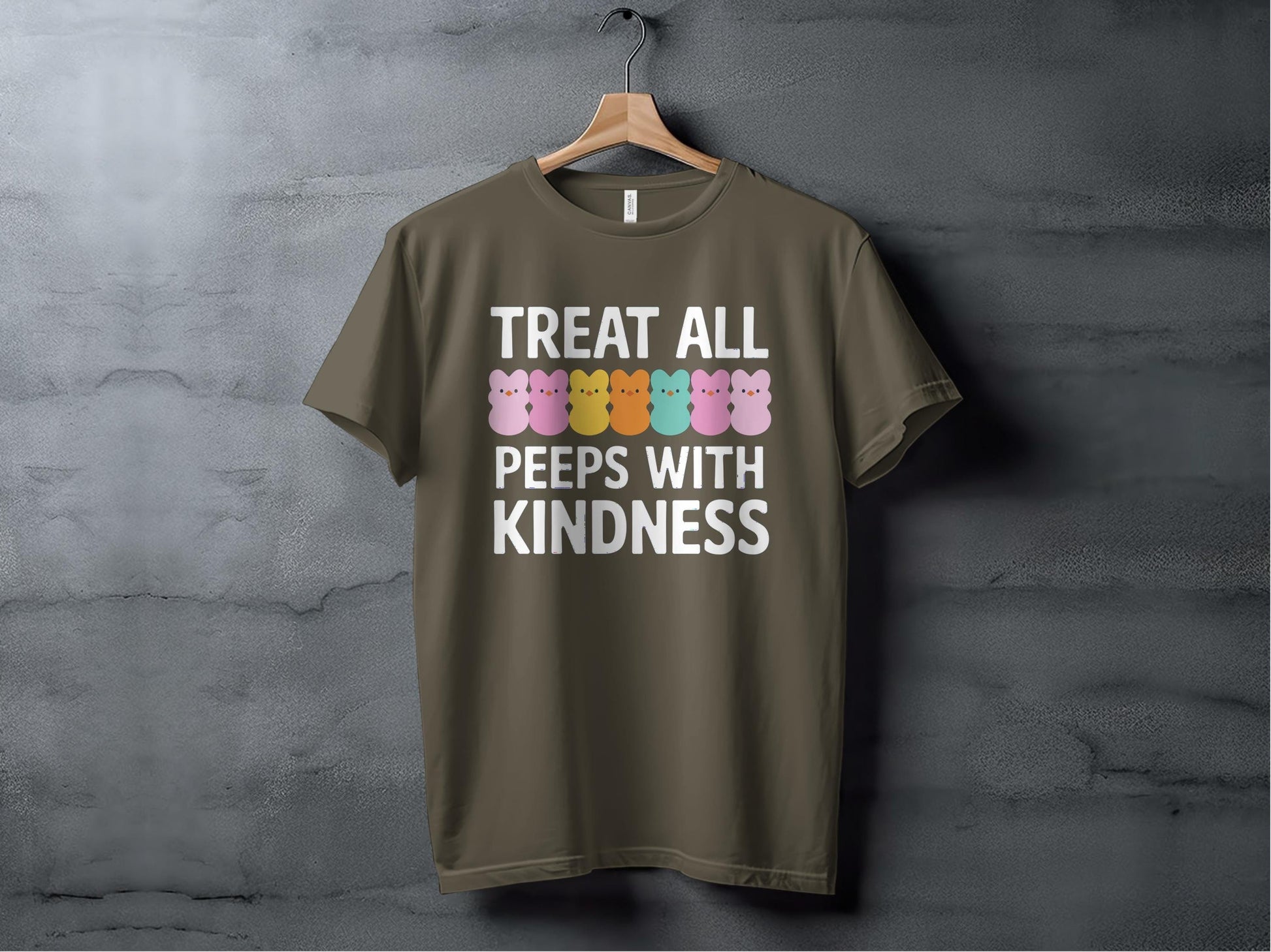 Treat All Peeps With Kindness Tee XS / Army