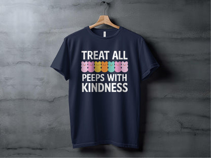 Treat All Peeps With Kindness Tee XS / Navy