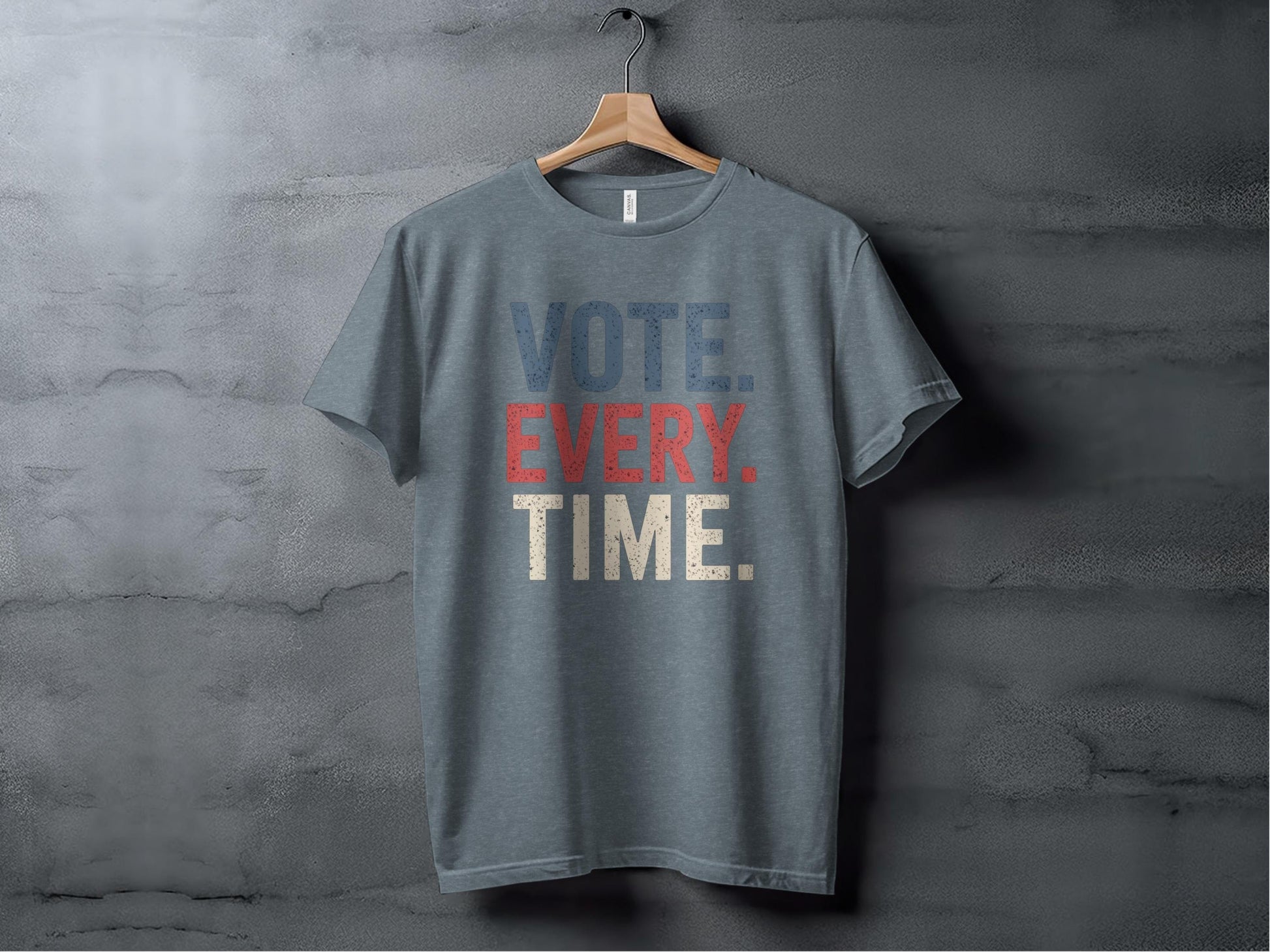 Vote Every Time Tee XS / Heather Slate