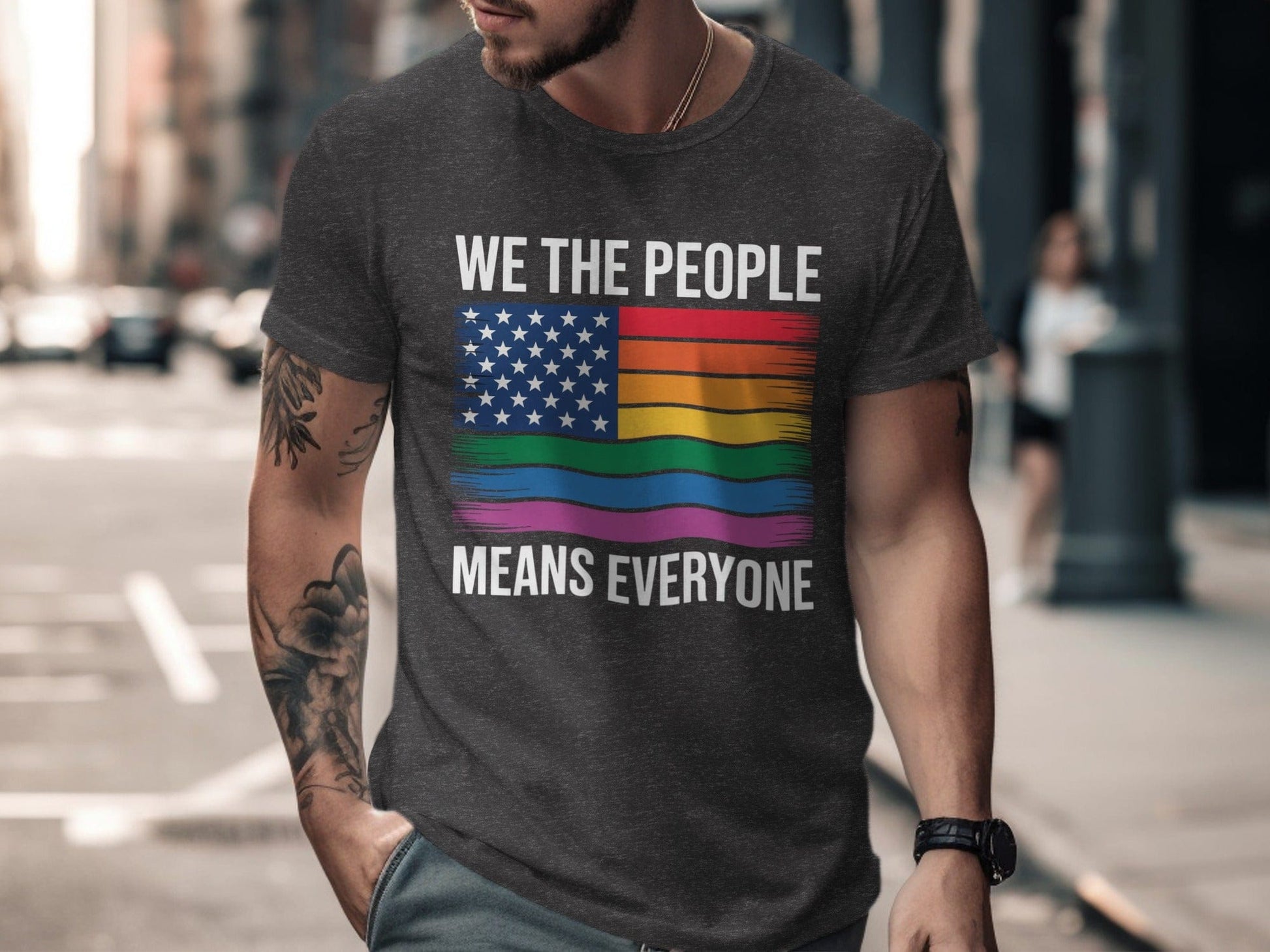 we the people means everyone XS / Dark Grey Heather