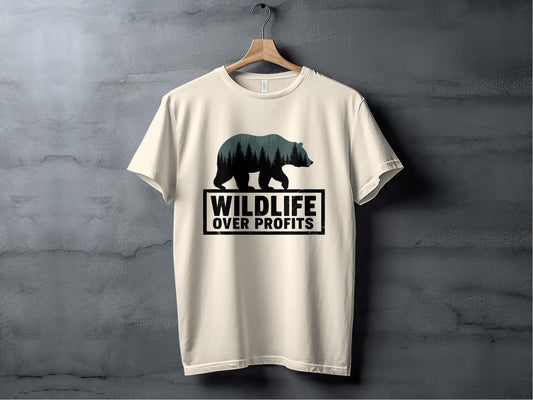 Wildlife Over Profits Tee XS / Natural